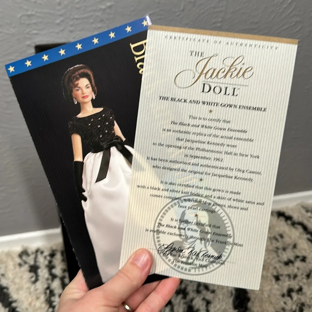 The Jackie Doll - The Black & White Gown Ensemble - Brand New In Box